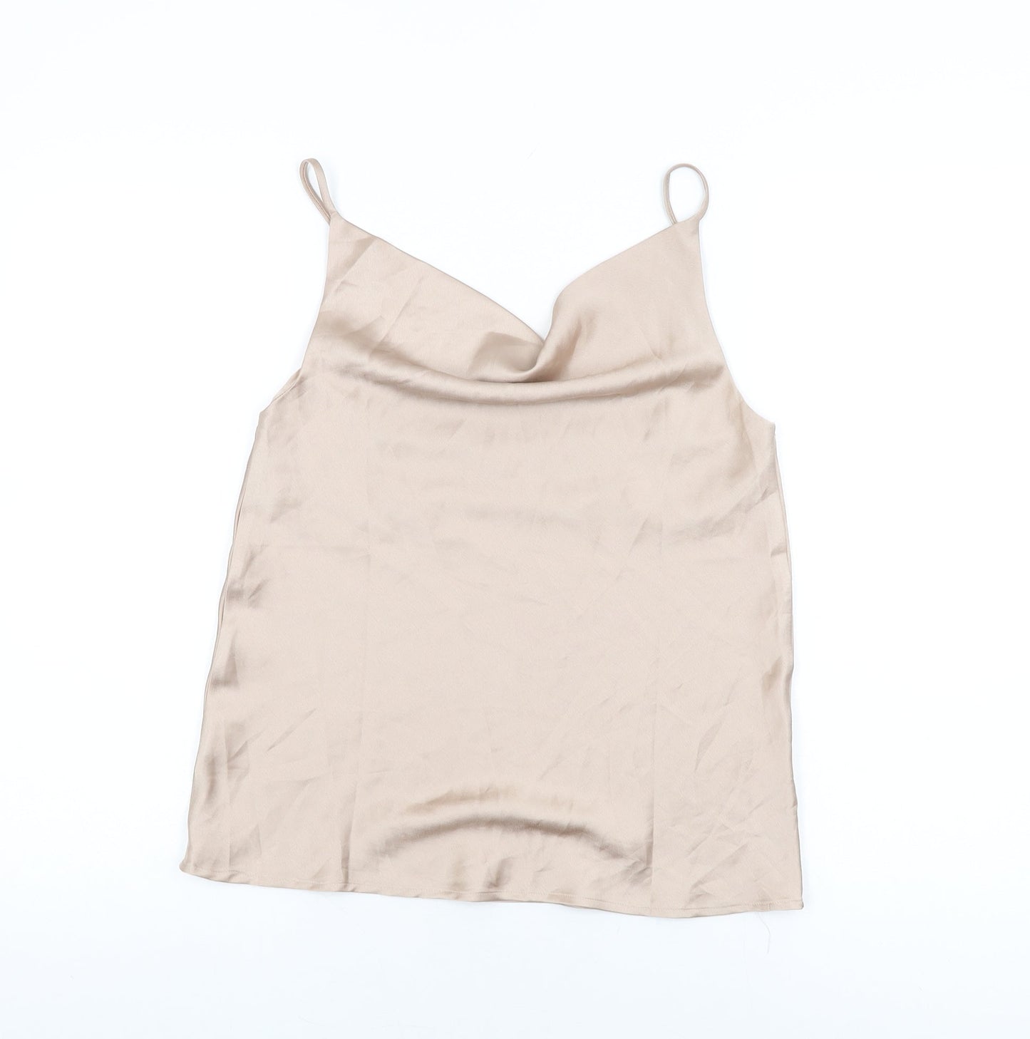 Vera & Lucy Womens Pink Polyester Camisole T-Shirt Size M Cowl Neck