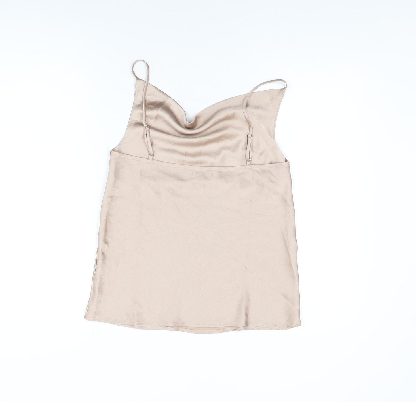 Vera & Lucy Womens Pink Polyester Camisole T-Shirt Size M Cowl Neck