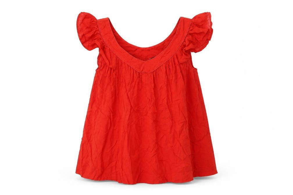 Womens UK Size 12 French Connection Red Cotton Tank