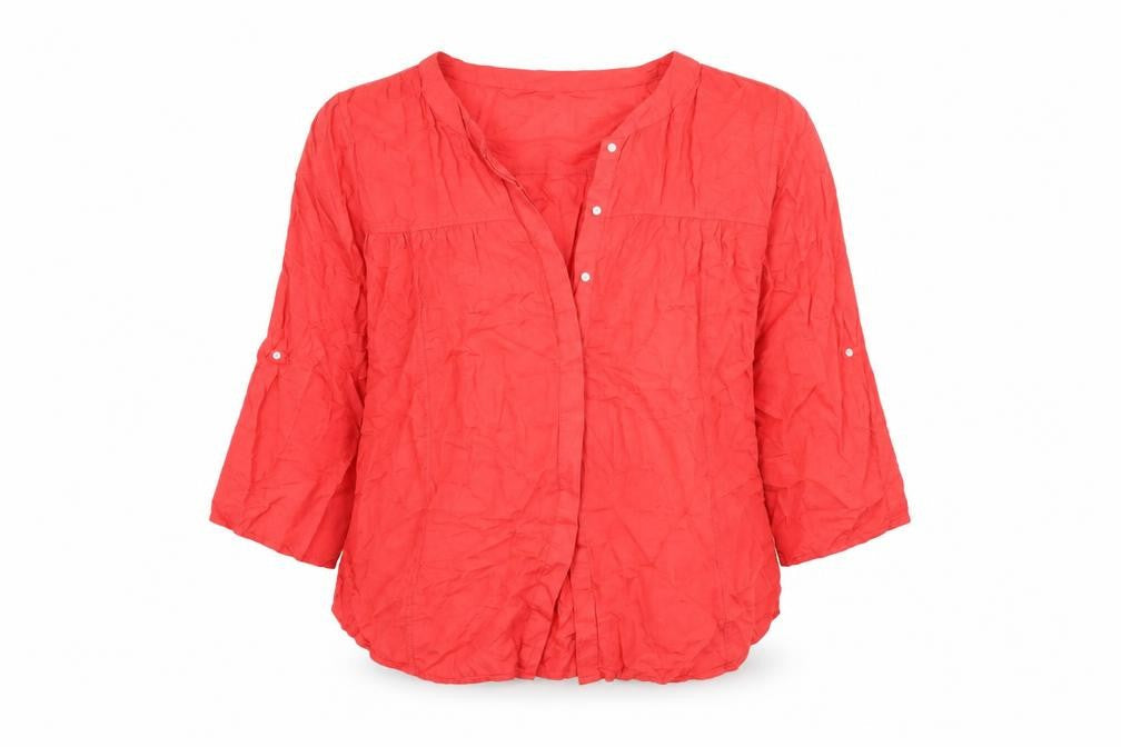 Vero Moda Womens Orange Viscose Basic Blouse Size XL V-Neck