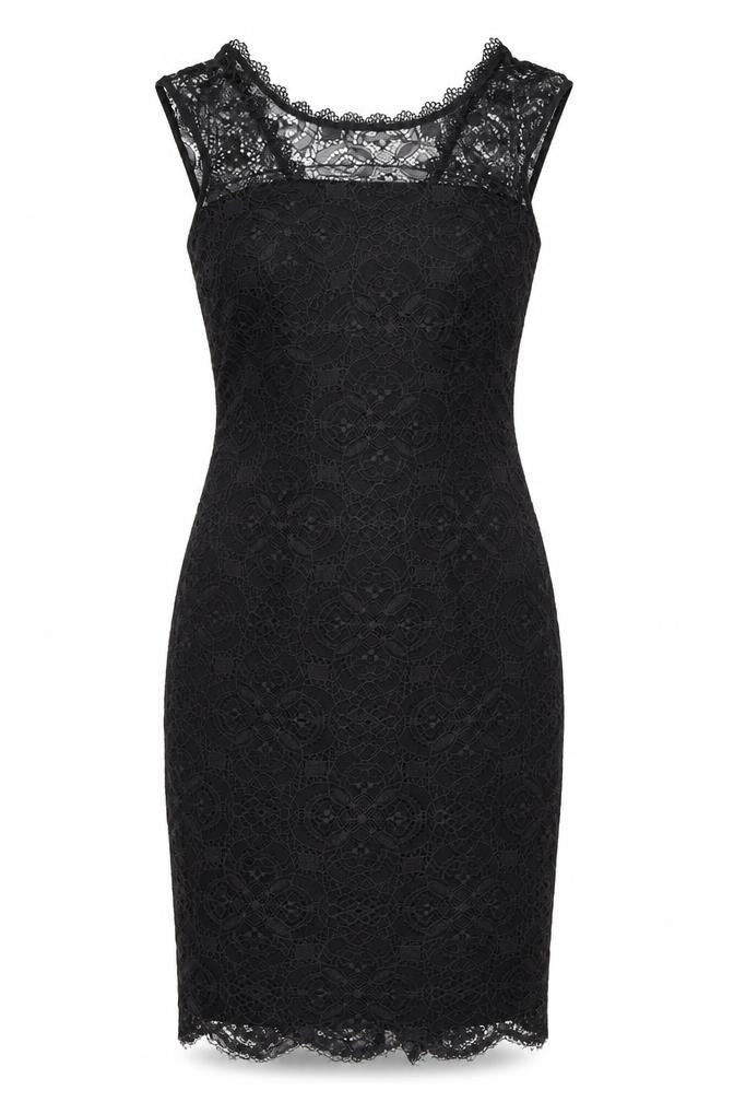 Monsoon Womens Black Nylon Sheath Size 12 Round Neck Zip