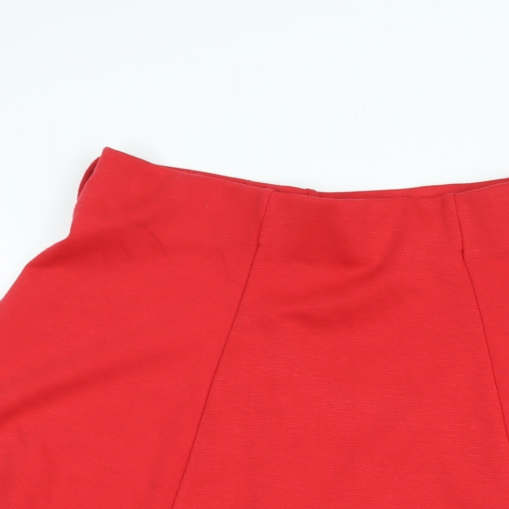 Beales Womens Red Polyester A-Line Skirt Size 30 in