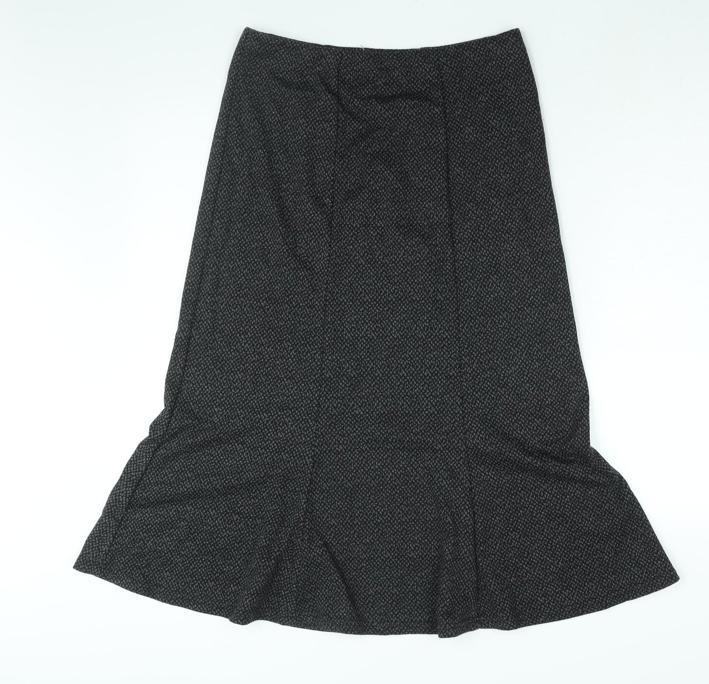 EWM Womens Grey Geometric Polyester Trumpet Skirt Size 12