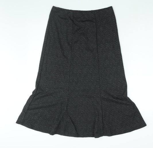 EWM Womens Grey Geometric Polyester Trumpet Skirt Size 12