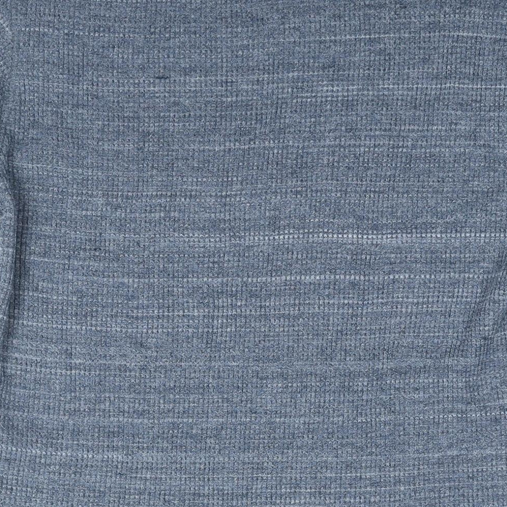 Very Mens Blue Polyester T-Shirt Size M Round Neck - Waffle