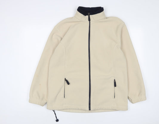 Marks and Spencer Womens Beige Jacket Size 16 Zip - Zip Pockets