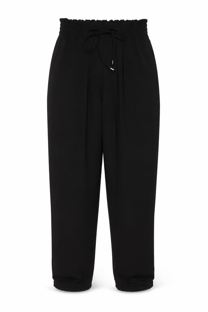 New Look Womens Black Polyester Trousers Size 10 L29 in Regular Drawstring
