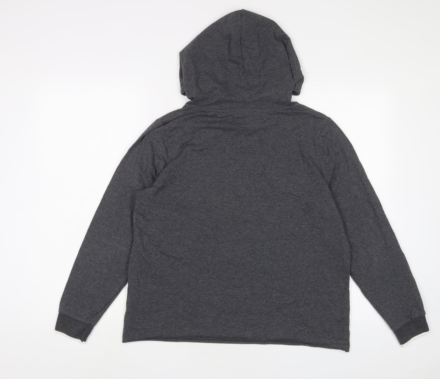 SPLASH Womens Grey Cotton Pullover Hoodie Size 12 Pullover
