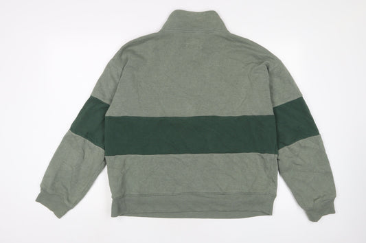 American Eagle Outfitters Mens Green Cotton Pullover Sweatshirt Size M