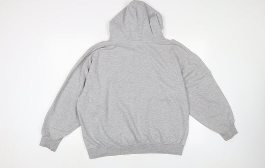 U.S Apparel Mens Grey Cotton Pullover Hoodie Size M