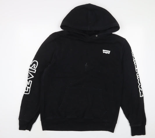 Levi's Mens Black Cotton Full Zip Hoodie Size XL - Mickey Mouse