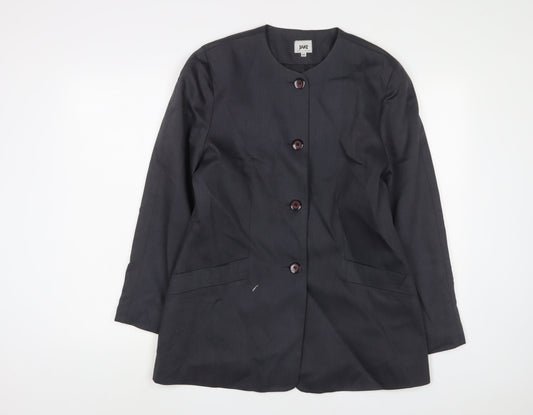 Jake Womens Blue Jacket Blazer Size 14 Button