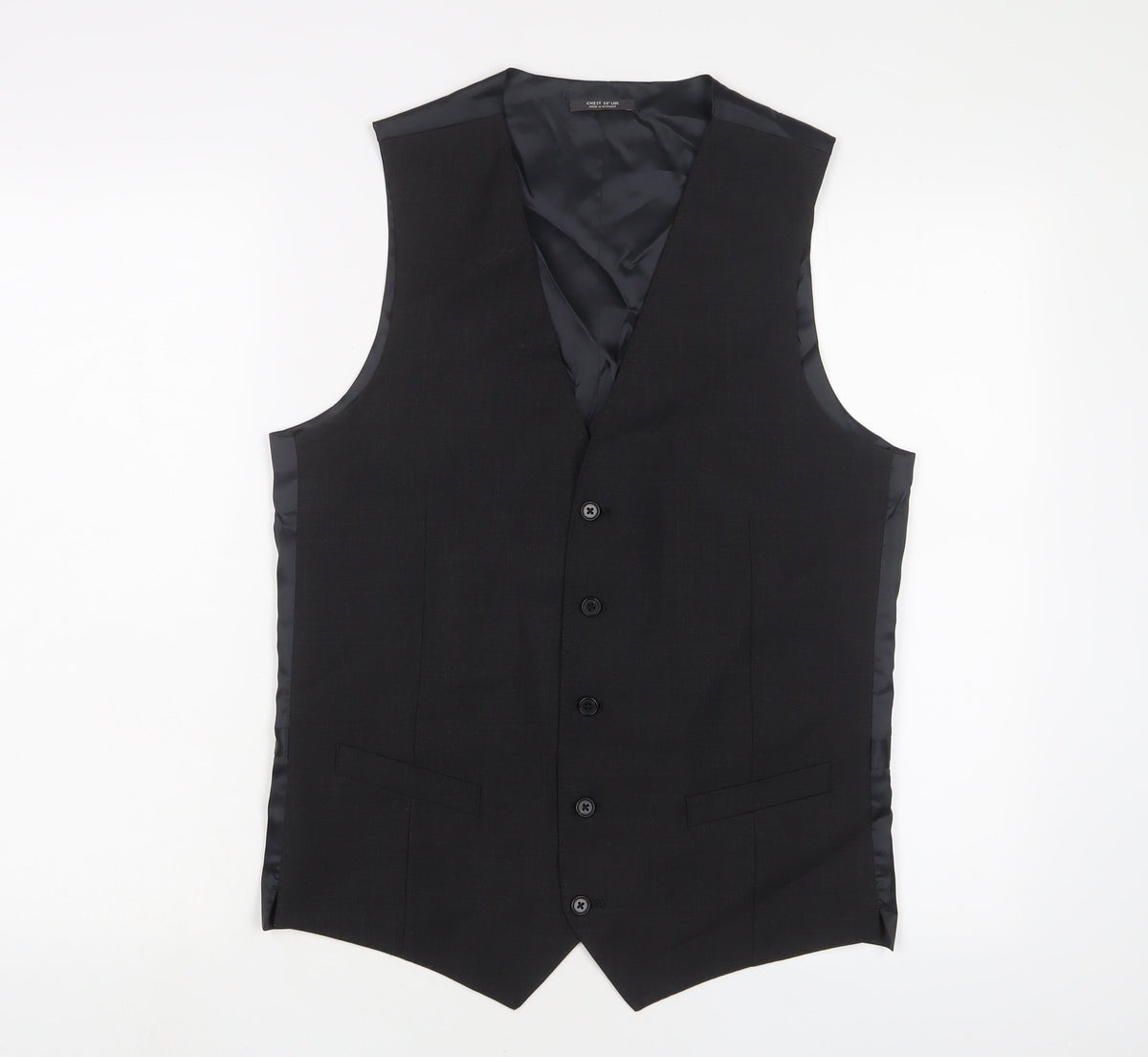Marks & Spencer Mens Grey Wool Jacket Suit Waistcoat Size 38 Regular