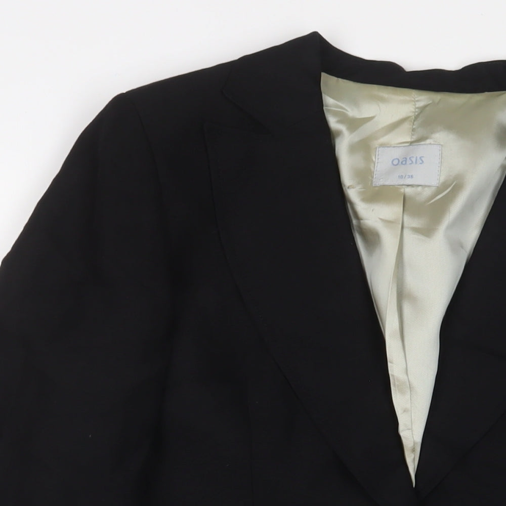 Oasis Womens Black Jacket Blazer Size 10 Button