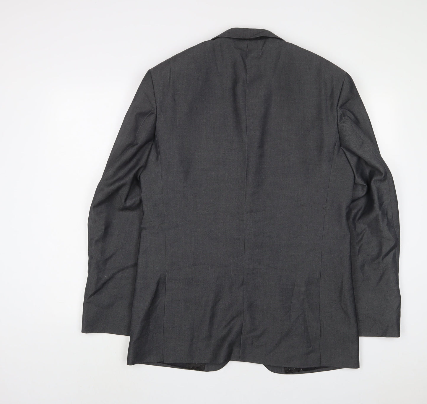 PINSTRIPE Mens Grey Polyester Jacket Suit Jacket Size 42 Regular