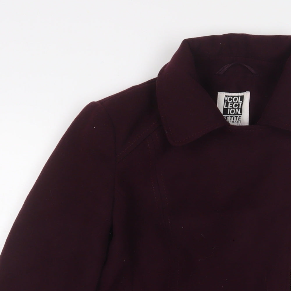 Debenhams Womens Purple Jacket Size 8 Zip