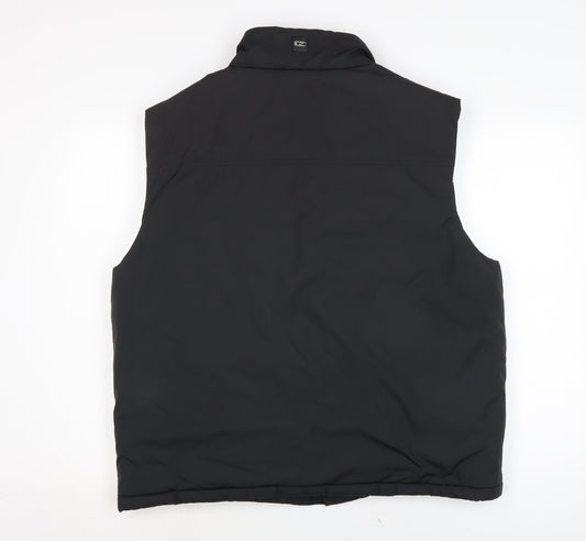 NEXT Mens Black Gilet Waistcoat Size M Zip