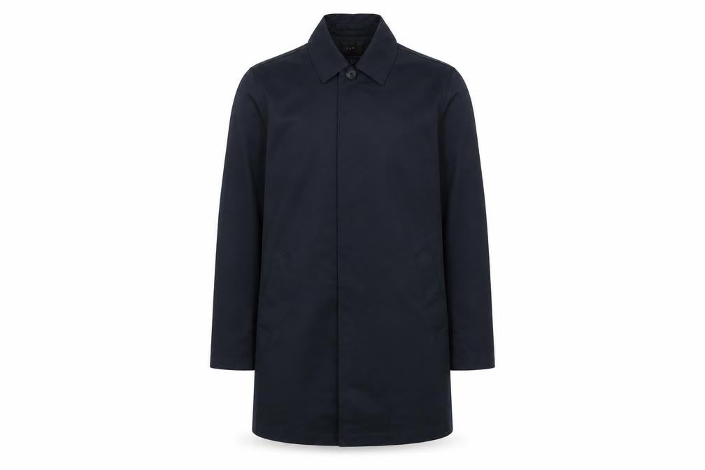 MVP Mens Blue Overcoat Coat Size S Button