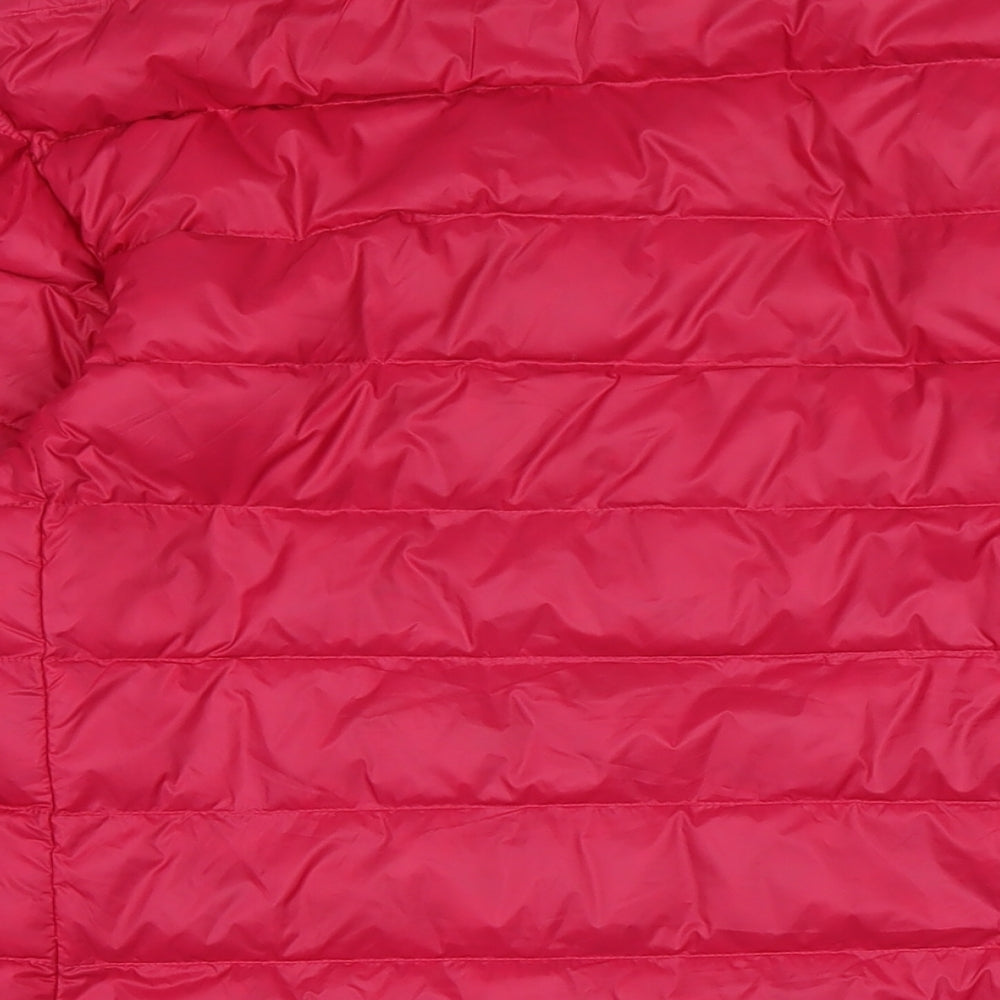Marks and Spencer Womens Pink Quilted Jacket Size 8 Zip