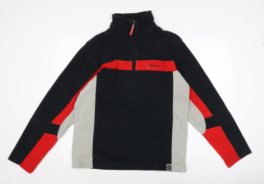 Protest Mens Black Mock Neck Polyester Pullover Jumper Size M Long Sleeve