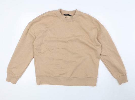 Very Womens Beige Cotton Pullover Sweatshirt Size 16