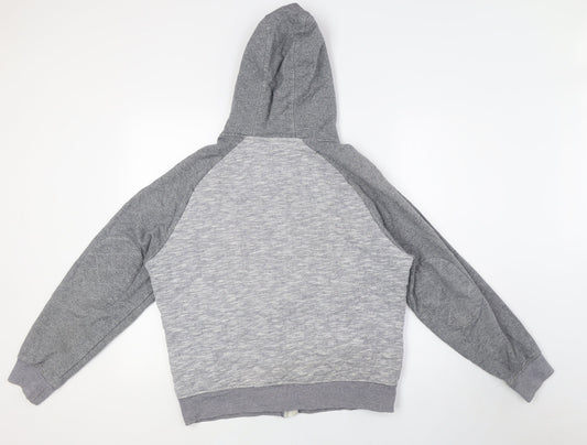 Nanny State Boys Grey Cotton Full Zip Hoodie Size XL Zip - Quilted
