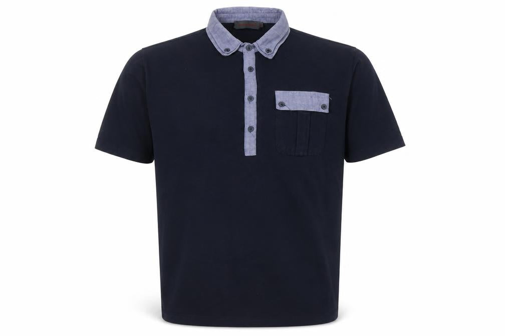 Rough Justice Mens Blue Cotton Button-Up Size M Collared