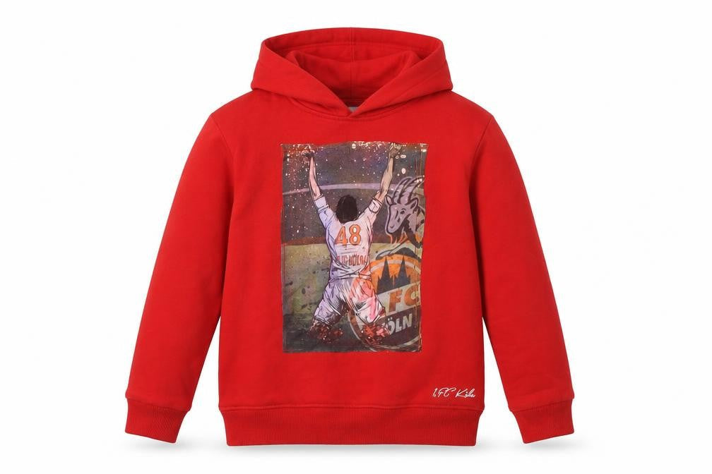 Spurbar Anders Boys Red Cotton Pullover Hoodie Size 12 Years - Football