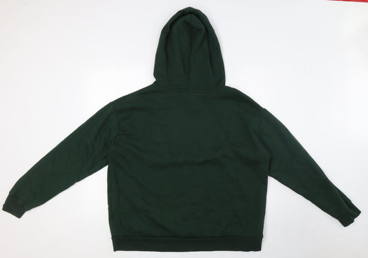 Disney Womens Green Cotton Pullover Hoodie Size 14 - Size 14-16