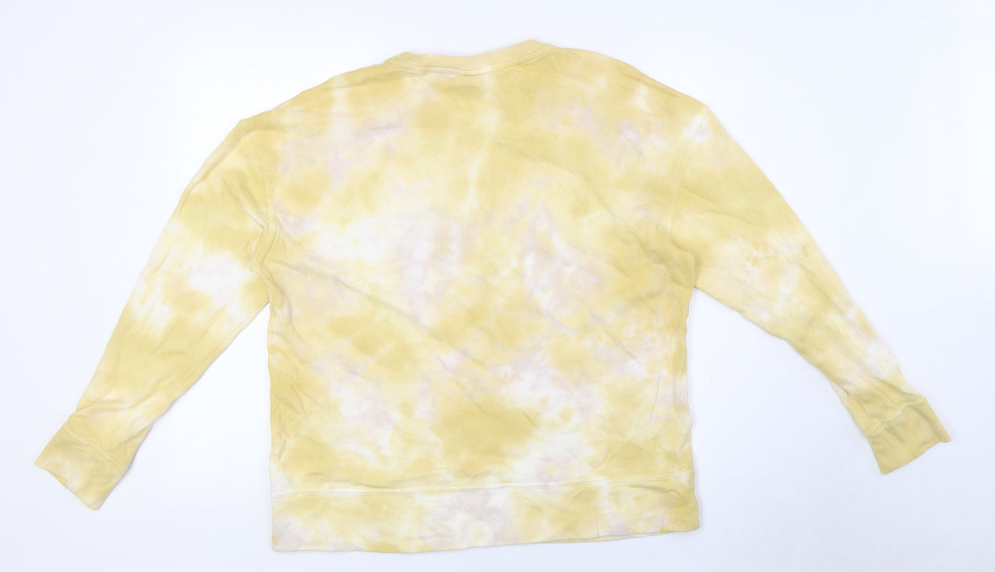 Universal Threads Womens Yellow Cotton Pullover Sweatshirt Size M - Tie Dye