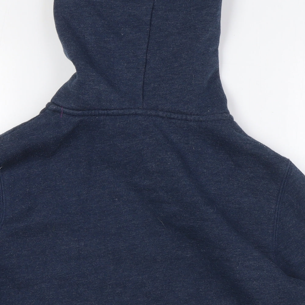 Jack Wills Womens Blue Cotton Full Zip Hoodie Size 6 Zip