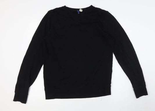 Divided by H&M Mens Black Cotton Pullover Sweatshirt Size M