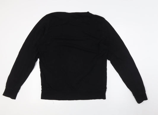 Divided by H&M Mens Black Cotton Pullover Sweatshirt Size M
