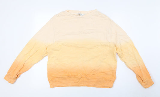 Marks and Spencer Womens Orange Cotton Pullover Sweatshirt Size S - Ombray