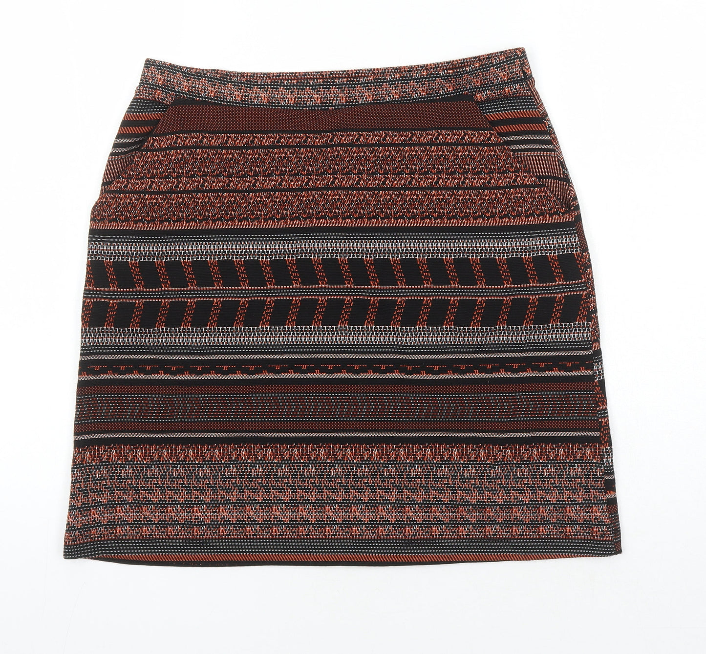 NEXT Womens Multicoloured Geometric Polyester A-Line Skirt Size 12