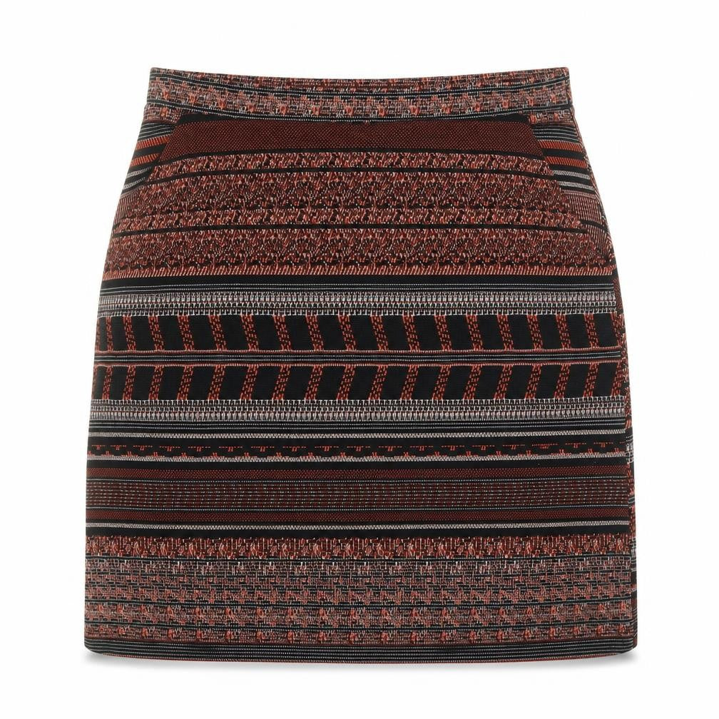 Next Womens Multicoloured Geometric Polyester A-Line Skirt Size 12