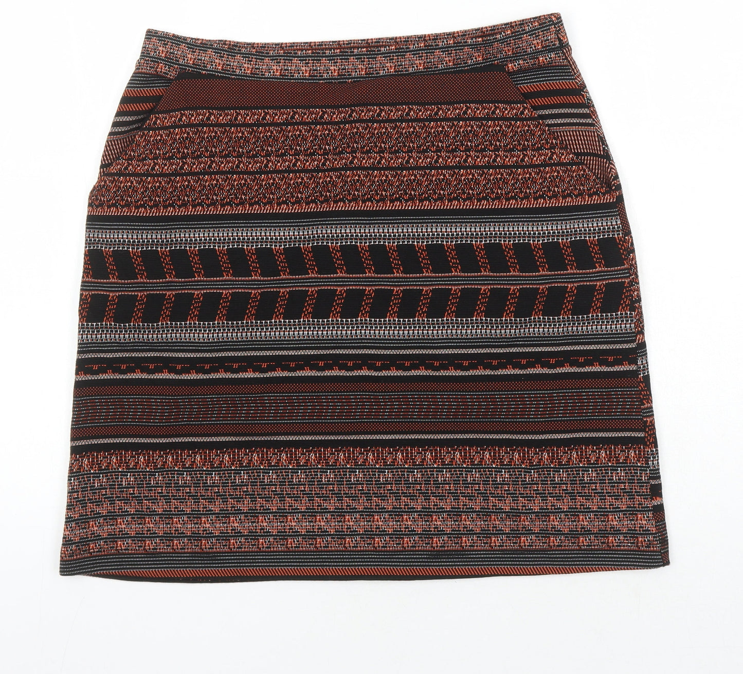 NEXT Womens Multicoloured Geometric Polyester A-Line Skirt Size 12