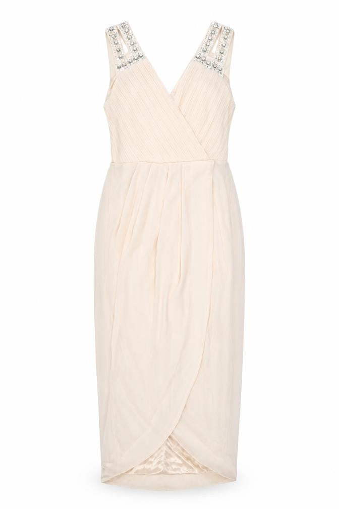 TFNC London Womens Pink Polyester Bodycon Size 8 V-Neck Zip