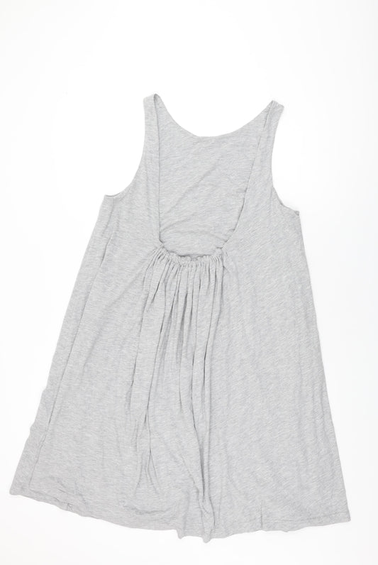 H&M Womens Grey Polyester Shift Size 8 Round Neck Pullover