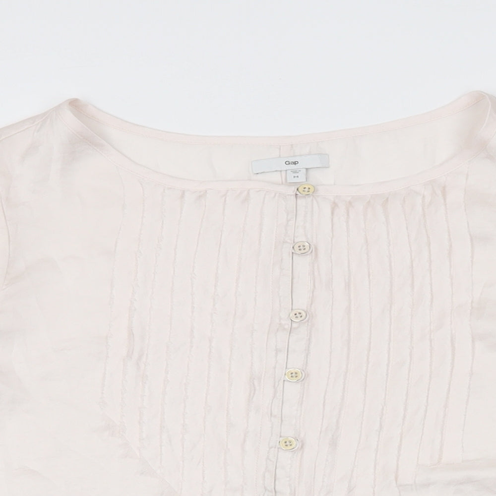 Gap Womens Pink Polyester Basic T-Shirt Size M Round Neck
