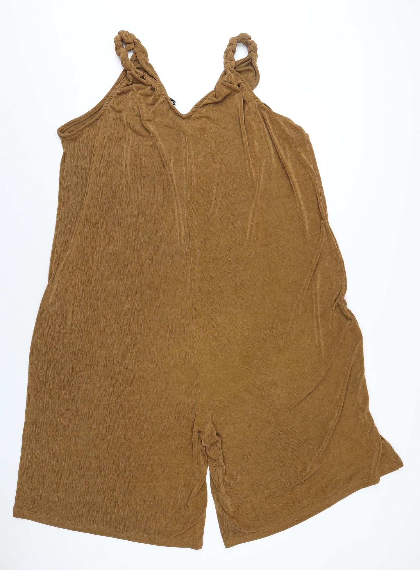 JD Williams Womens Brown Polyester Romper One-Piece Size 24 L12 in Pullover