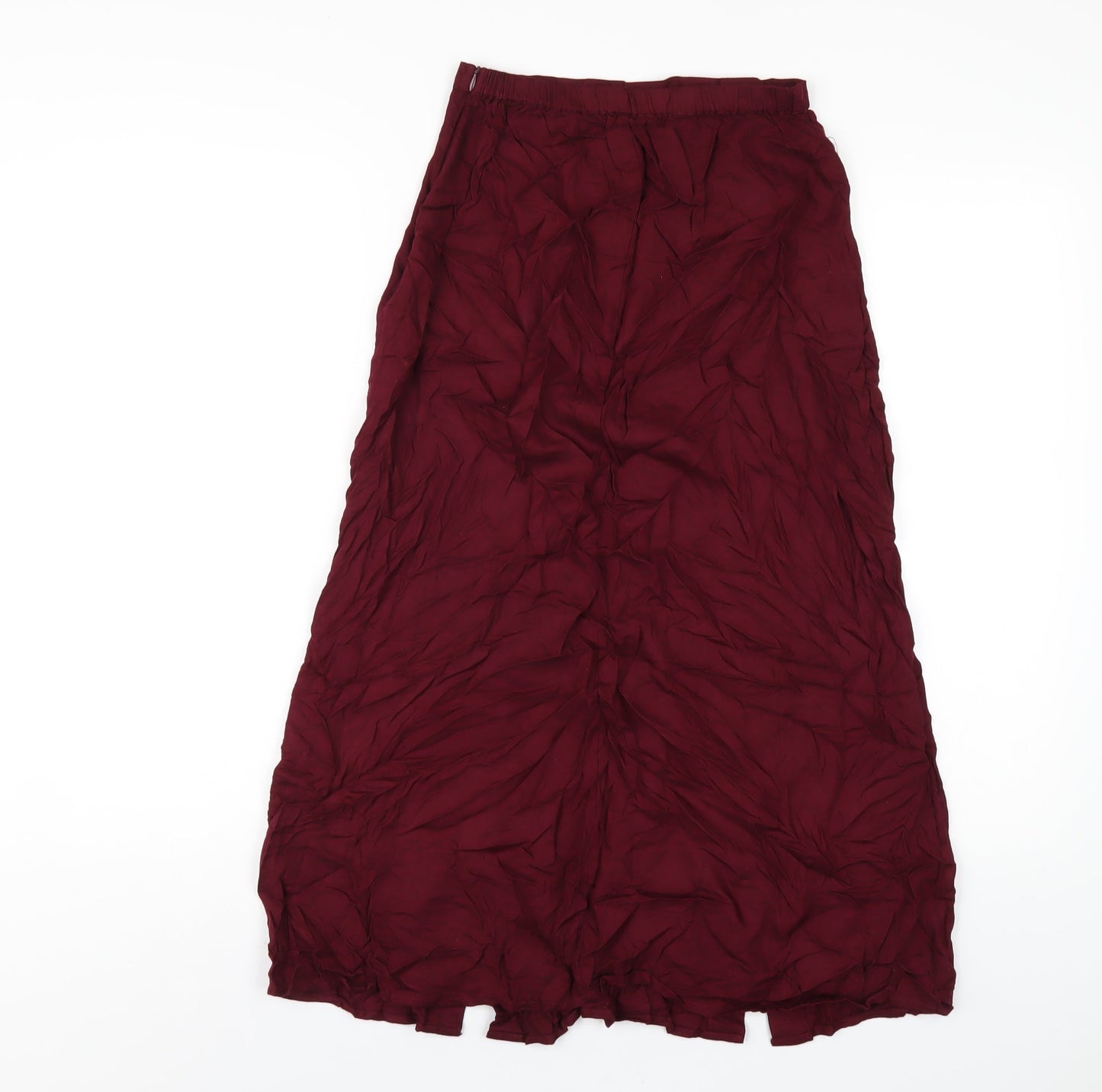 Stradivarius Womens Purple Viscose A-Line Skirt Size S Zip