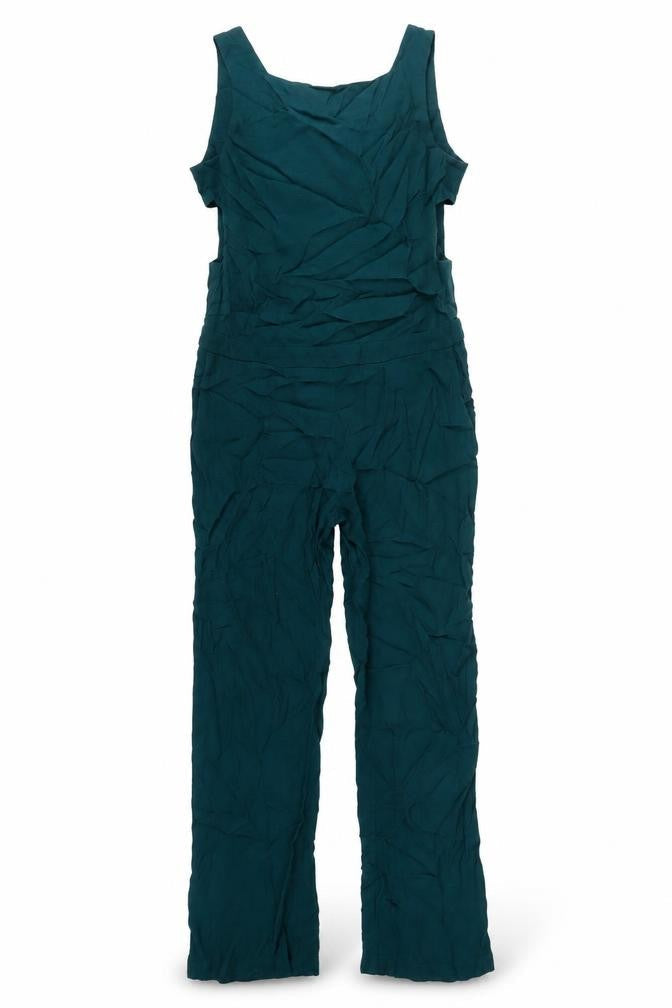 ba&sh Womens Green Vinyl Jumpsuit One-Piece Size 8 L30 in Zip