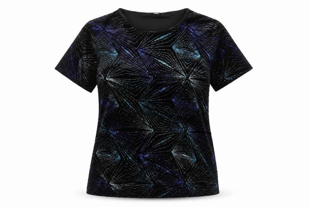 Womens UK Size L Anna Rose Black Polyester T-Shirt