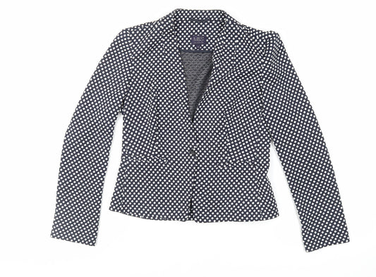 Marks and Spencer Womens Blue Polka Dot Jacket Blazer Size 10 - Open
