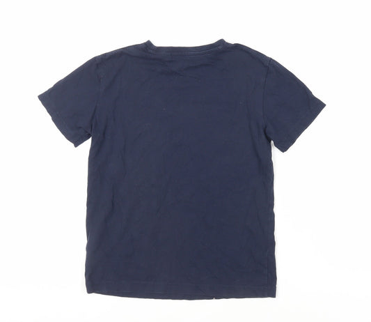 NEXT Boys Blue Cotton Pullover T-Shirt Size 9 Years Crew Neck Pullover - Star Wars Christmas