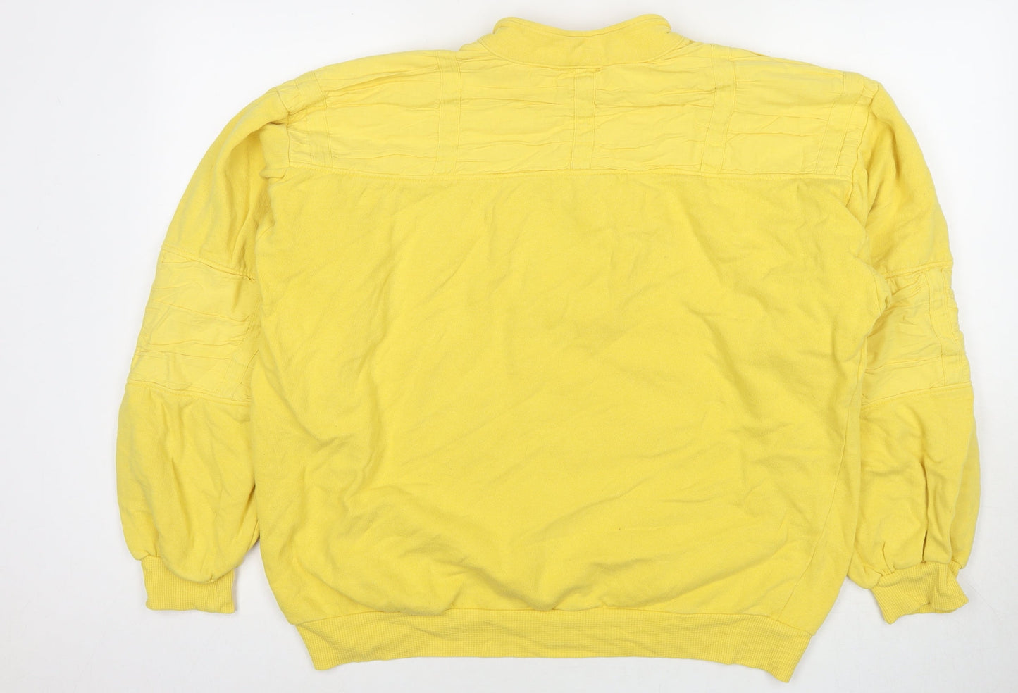 Clark Womens Yellow Cotton Pullover Sweatshirt Size M Snap