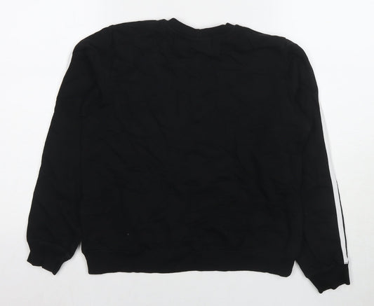 ASOS Womens Black Cotton Pullover Sweatshirt Size 8 Pullover
