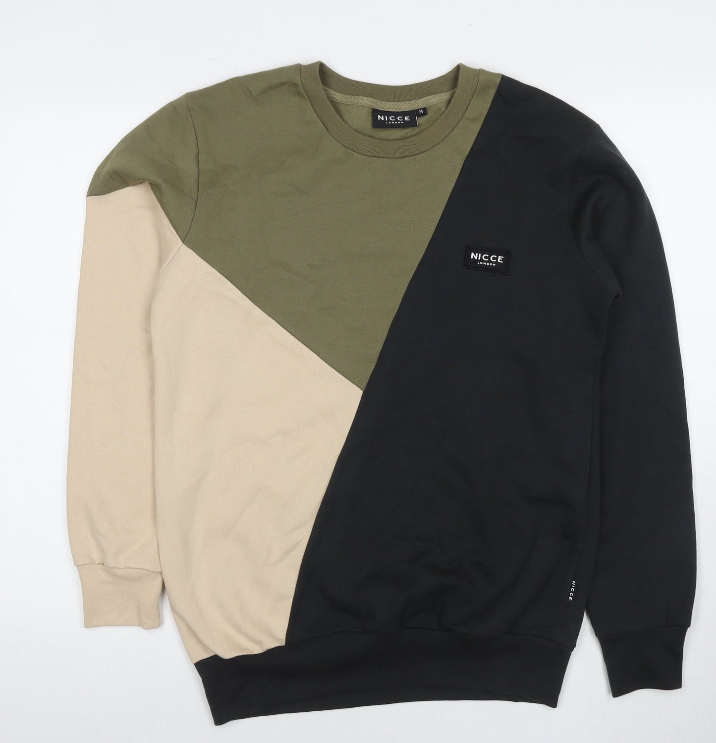 NICCE London Mens Multicoloured Cotton Pullover Sweatshirt Size M