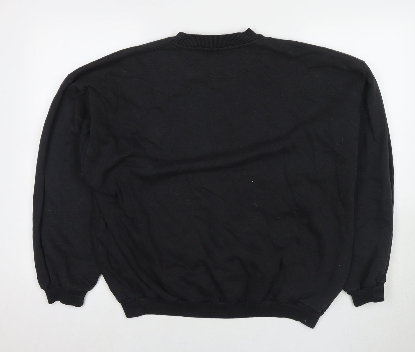 Reebok Mens Black Cotton Pullover Sweatshirt Size XL